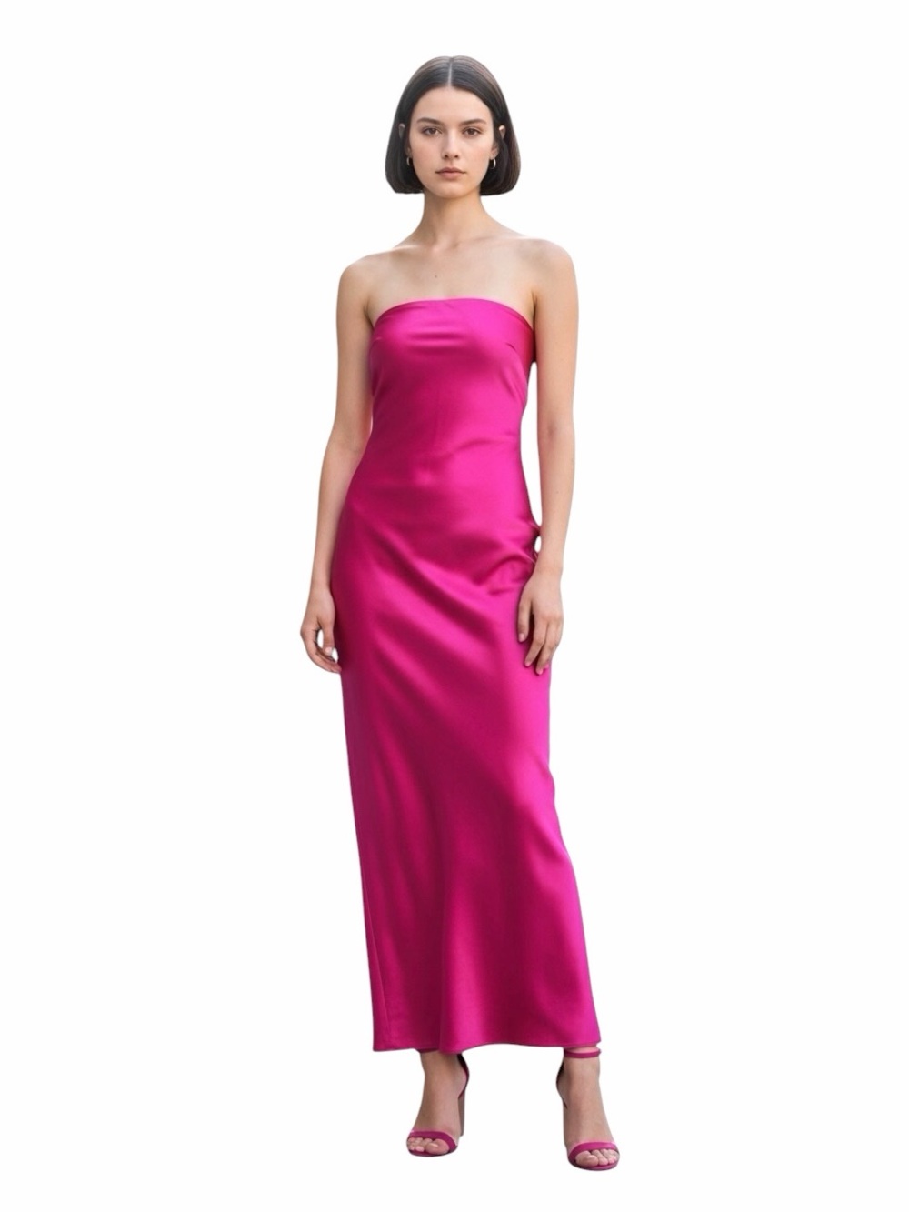 DRA Los Angeles NWT Adeline Fuschia Strapless Dress.